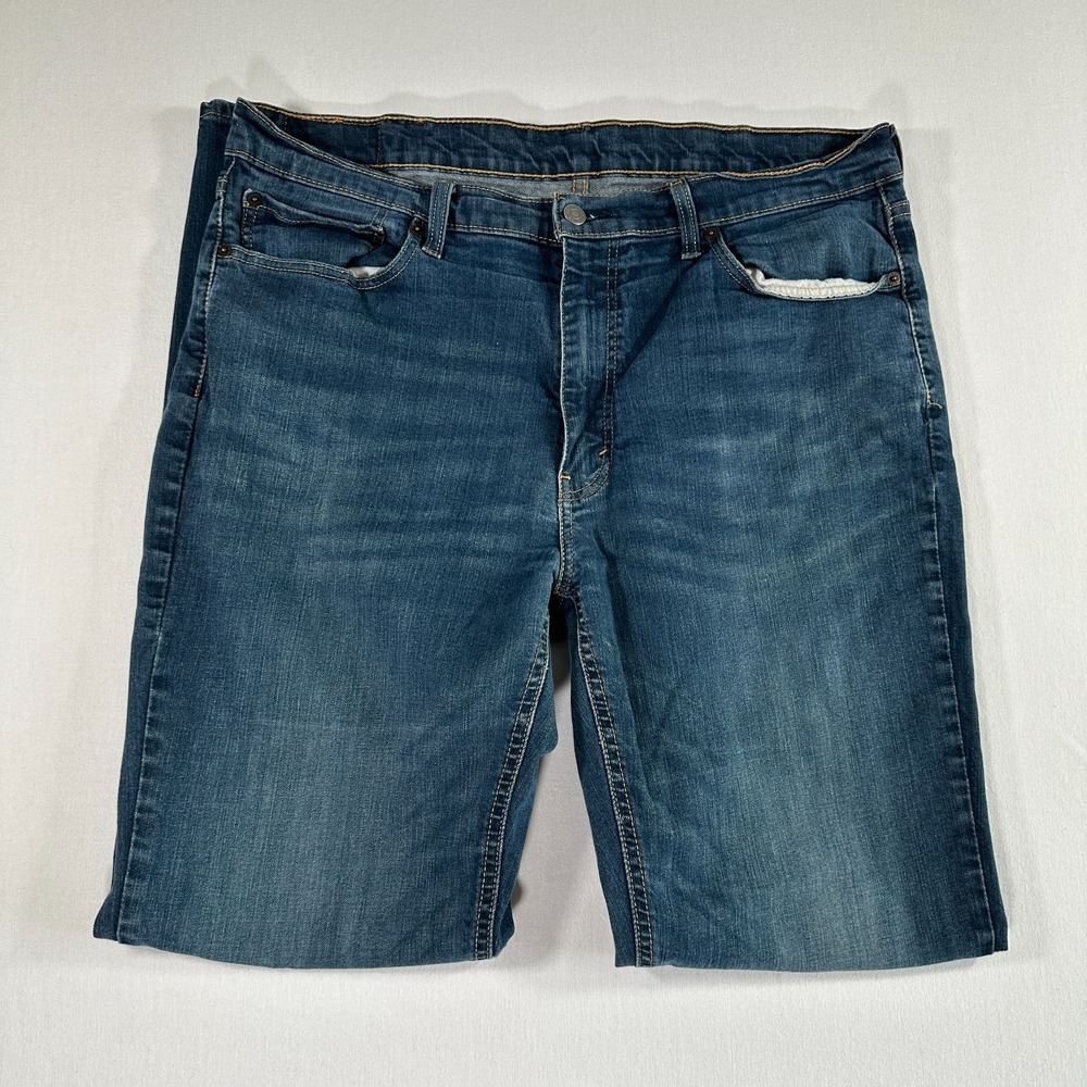 Levis 541 Jeans Mens 38x32 Blue Slim Fit Stretch Dark Wash Denim